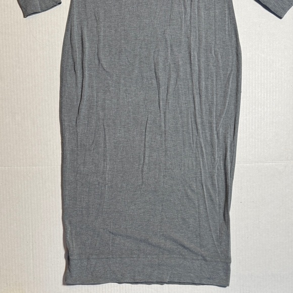 JAMES‎ PERSE Women's Gray Stretch Turtleneck Dress Raglan Sleeve Jersey Fabric 2 - Picture 6 of 14